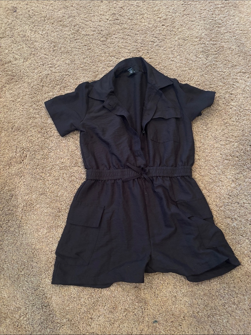 Forever 21 Black Girls' Short Sleeve Romper